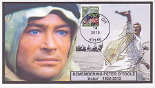 JVC CACHETS -2013 REMEMBERING PETER O'TOOLE, ACTOR - EVENT FDC TOPICAL #2