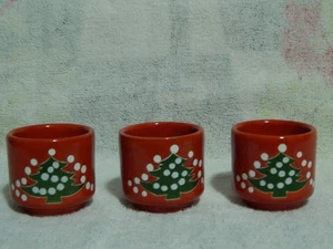 Waechtersbach ~ drei Keramik Kerzenhalter ~ Weihnachtsbaum ~ Weihnachtsdeko - Bild 1 von 11