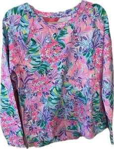 Top pullover Disney Parks Lilly Pulitzer Beachcomber Dreamin Minnie Daisy * taglia M - Foto 1 di 4