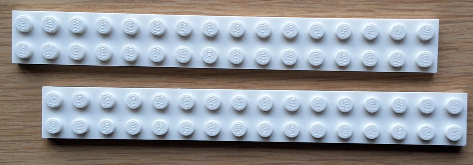 Lego 2 x Platte 2x16 weiß 4282 Basic Zubehör Bauplatte Grundplatte - Bild 1 von 1