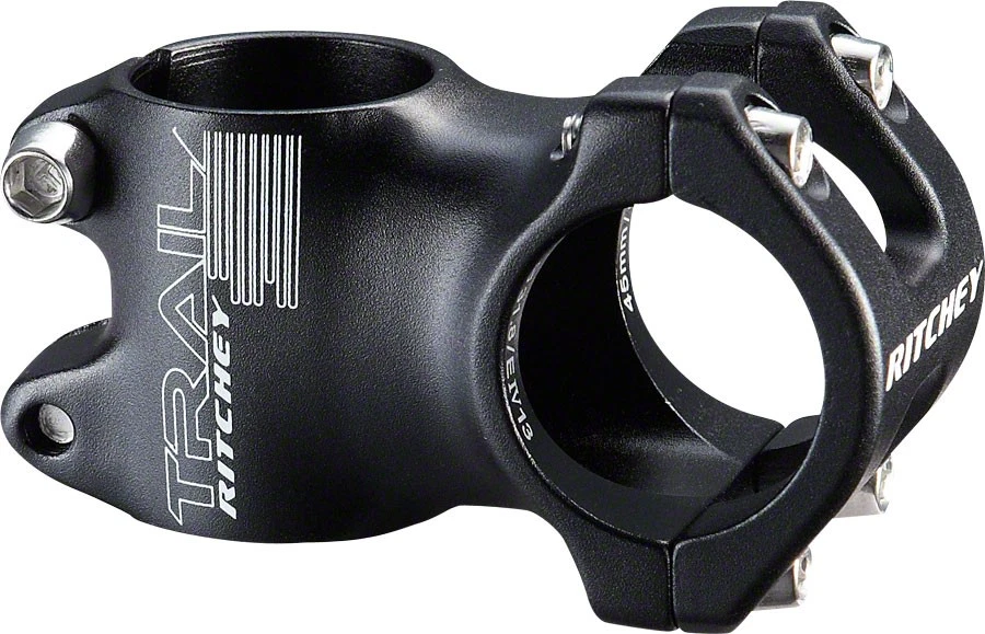 Ritchey Trail Stem 45mm Clamp, Aluminum Alloy, 31.8mm, 0 Flat Bar for MTB Trail - Image 1 of 1