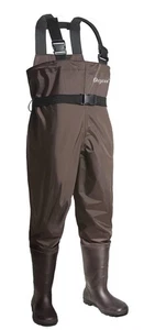 OXYVAN Chest Waders with Boots for Men & Women, Nylon/PVC Lightweight-Size 8 - Picture 1 of 5