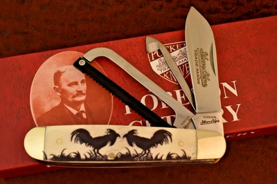 ROBESON SHUREDGE CUTLERY GAMECOCK ROOSTER FIGHTN BONE COCK KNIFE NICE POCKETEZE - Image 1 of 4