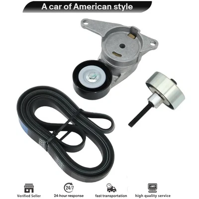 Fit Buick Enclave GMC Acadia Chevy Traverse Serpentine Belt Tensioner Pulley Kit Foto 1 de 4