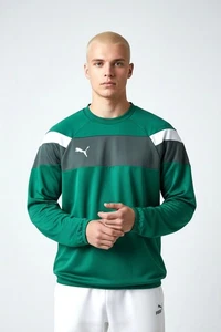 Puma Sport Sweatshirt Grün Casual Gr. IT DE FR 56 USA XL - Bild 1 von 12