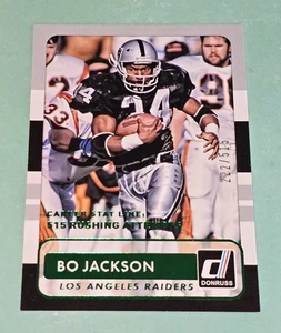 2015 Panini Donruss BO JACKSON Stat Line Career Green #/515 LA Raiders #162 - Picture 1 of 2