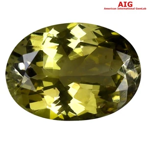 Tanzanita amarilla verdosa ovalada (10,51 x 7,75 mm) certificada AIG 2,51 quilates - Imagen 1 de 4