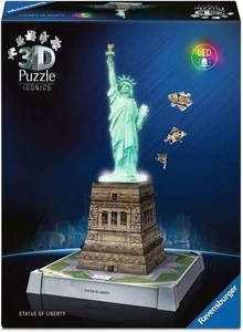 NEW Ravensburger 108 Pieces Jigsaw 3D Puzzle Iconics Statue of Liberty with Ligh - Picture 1 of 2