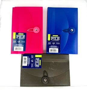 Confezione 3 Cartelle File Espansione Casemate Coupon Organizer 13 Tasche Tab Multicolore - Foto 1 di 5