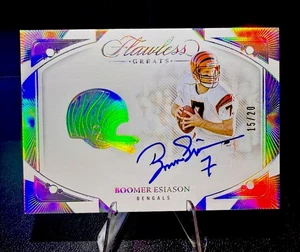 Panini Flawless Greats Boomer Esiason 2024 AUTO Silver Holo 15/25 Bengals  - Imagen 1 de 3
