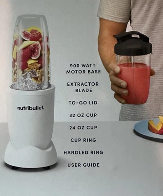 Batidora monodosis Nutribullet PRO (900 W) blanca mate, 🎁totalmente nueva🎁 Foto 1 de 4