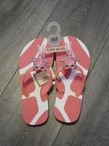 Sandalias de verano rosa con tortuga Aloha Island talla 6 - Imagen 1 de 2