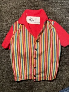 Vintage 1966 Barbie Ken Allan A Go Go Striped Shirt Fashion 1423 Rare - Picture 1 of 3