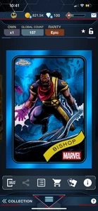 DIGITAL Topps Marvel Collect Chrome 2025 Bishop LE Base Blue 299cc - Foto 1 di 2