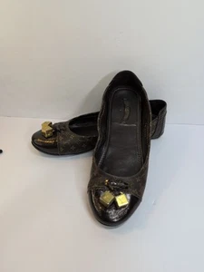 Louis Vuitton Lovely Golden-Cube Ballet Driving Flats in Brown Monogram, 38.5 - Picture 1 of 10