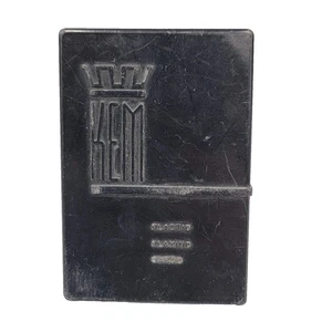 VINTAGE KEM PLASTIC PLAYING CARDS DECK BLACK CASE COMPLETE W JOKERS FARM - Picture 1 of 6