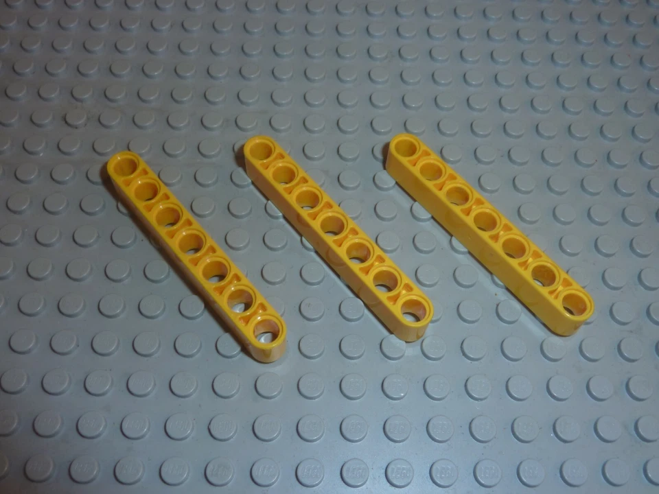 3 x LEGO Technic Yellow Beam 7 ref 32524 Set 8265/8421/8053/8109/8264/8275/8258 - Photo 1/1