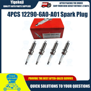 4Pcs Genuine 12290-6A0-A01 Spark Plug  (DILKAR8P8SY)  Fits For Honda Civic CR-V
