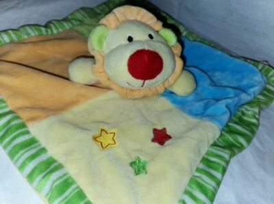 Linzy Toys Cutie Buddies Star Lovey Manta de Seguridad Sonajero Amarillo Azul Foto 1 de 4