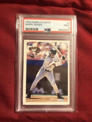 1994 Fleer Atlantic Barry Bonds, #5 MINT PSA 9 . Free Shipping. - Image 1 of 2