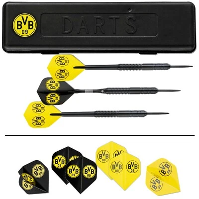 Borussia Dortmund Dart Flights 6er Set oder Dartpfeile Set Dartflights Darts BVB