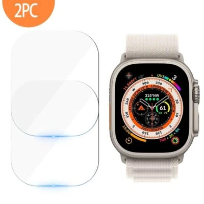 2X Tempered Glass For Apple Watch ULTRA 1/2/3 Full Screen Protector 49mm-UK - Image 1 of 4