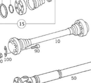 New 03-05 G500 G55 Genuine Mercedes-Benz Short Prop Shaft Bolt 000000-006359 Oem - Picture 1 of 3