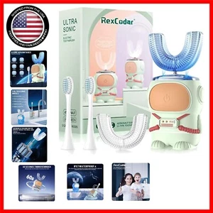 Engaging Cartoon U-Shaped Toothbrush for Ages 6-12 - 5 Modes & Gentle Cleaning - Picture 1 of 9