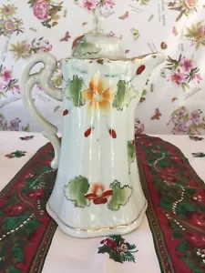 Antique Hand Painted Tea/Coffee Pot JAPAN - Picture 1 of 11