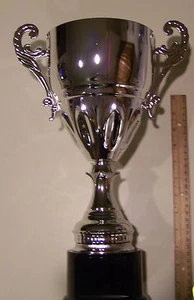 Metal GOLF o FÚTBOL DE FANTASÍA Copa Trofeo Premio - Tono Plata u Oro 15-3/4" - Imagen 1 de 4