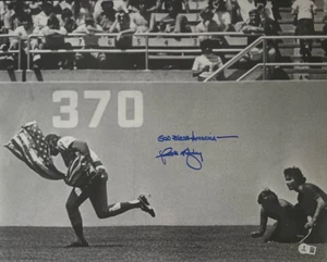 Rick Monday Signed 16x20 Flag Photo w/ God Bless America Beckett Witness BAS COA - Picture 1 of 1