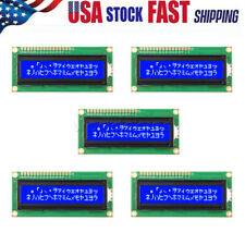 5PCS 1602 16x2 Character LCD Display Module HD44780 Blue Blacklight DC 5V USA