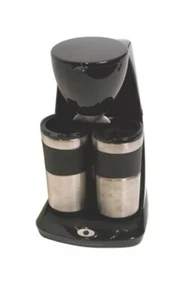 Cook's Essentials Take 2 Coffee Maker Machine 2 Mugs Black / Stainless CETCM2 - Picture 1 of 5