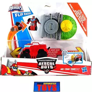 Playskool Heroes HEATWAVE fire truck Transformers RESCUE BOTS flip racer figure - Picture 1 of 3