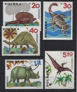 va942 Polonia / Animales Prehistóricos-Saurios MiNr 1570+71+72+76+78 de juego o - Imagen 1 de 1