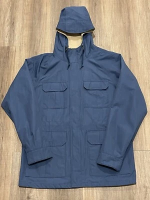 Jaqueta Uniqlo Feminina Grande L Azul Utilitário Parka Leve Zíper Completo Casaco Casual - Imagem 1 de 4