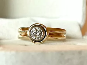 ANELLO da 0,50 ct. SOLITARIO NATURALE BRILLANTE ORO 585/14 CARATI gr.55 - Foto 1 di 6