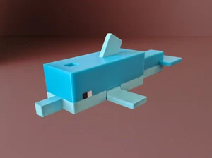 Articulated Minecraft Dolphin, Flexi Fidget Toy, 3D Printed - Picture 1 of 55