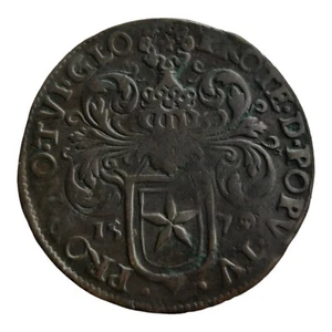 1579 Siege of Maastricht 40 Stuivers Large Bronze Low Countries 6H - Picture 1 of 2