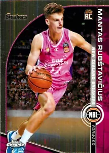 2023 2024 New Zealand Breakers NBL Topps Chrome Rookie Card Mantas Rubstavicius - Foto 1 di 3