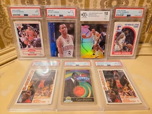 (7) Graded NBA Cards Refractor Rookie Cards RC Iverson Pippen Magic Basketball - Picture 1 of 6