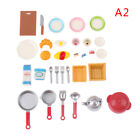 23/31Pcs/Set 1:12 Dollhouse Miniature Cookware Food Toys Pot Fork Accessorie-Wf_