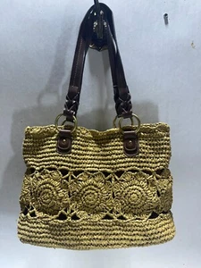 St. John’s Bay Vintage gehäkelte Schultertasche Perlenborte 10,5" hoch x 13" breit - Bild 1 von 5