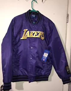 Ultra Game NBA Los Angeles Lakers Satin Bomber Varsity Jacket Men's Medium - Picture 1 of 6