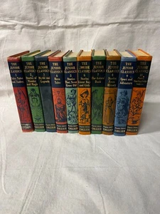 1938 Collier's Junior Classics Young Folks Shelf of Books Complete 10 Volume Lot - Picture 1 of 5