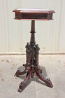 Fabulous Ornate Walnut Victorian Renaissance Revival Marble Top Stand Table