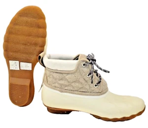 Skechers Boots SZ 10 White Pond Lil-Puddles Quilted Gray 44376 Duck Rubber Rain - Picture 1 of 24