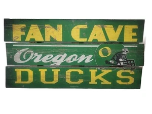 Oregon Ducks Fan Man Cave Sign Wall Hanging Decor Made in the USA Football 23x11 - Picture 1 of 8