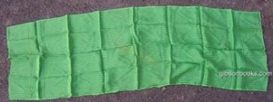 Echo Long Scarf Bright Green Navy Stripes Vintage Fashion - Picture 1 of 1