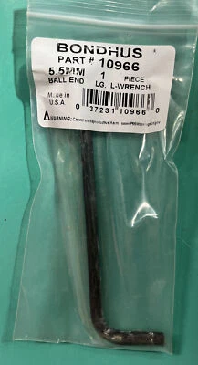 Bondhus 10966 Ball End, Large, L-Wrenches, 5.5 mm, 1 Pack, USA made - Image 1 of 2